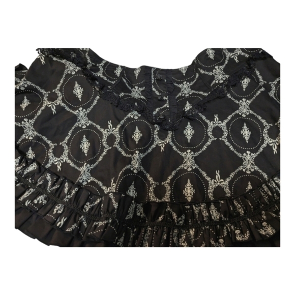 Lip Service black ruffle lace mini skirt plus size 2 tiered punk gothic - Picture 3 of 11